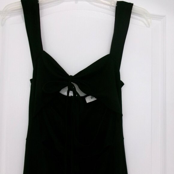 New 4th + Reckless Cutout Tummy Slit Leg Black Jumpsuit Catsuit S XS NWOT - Picture 6 of 15